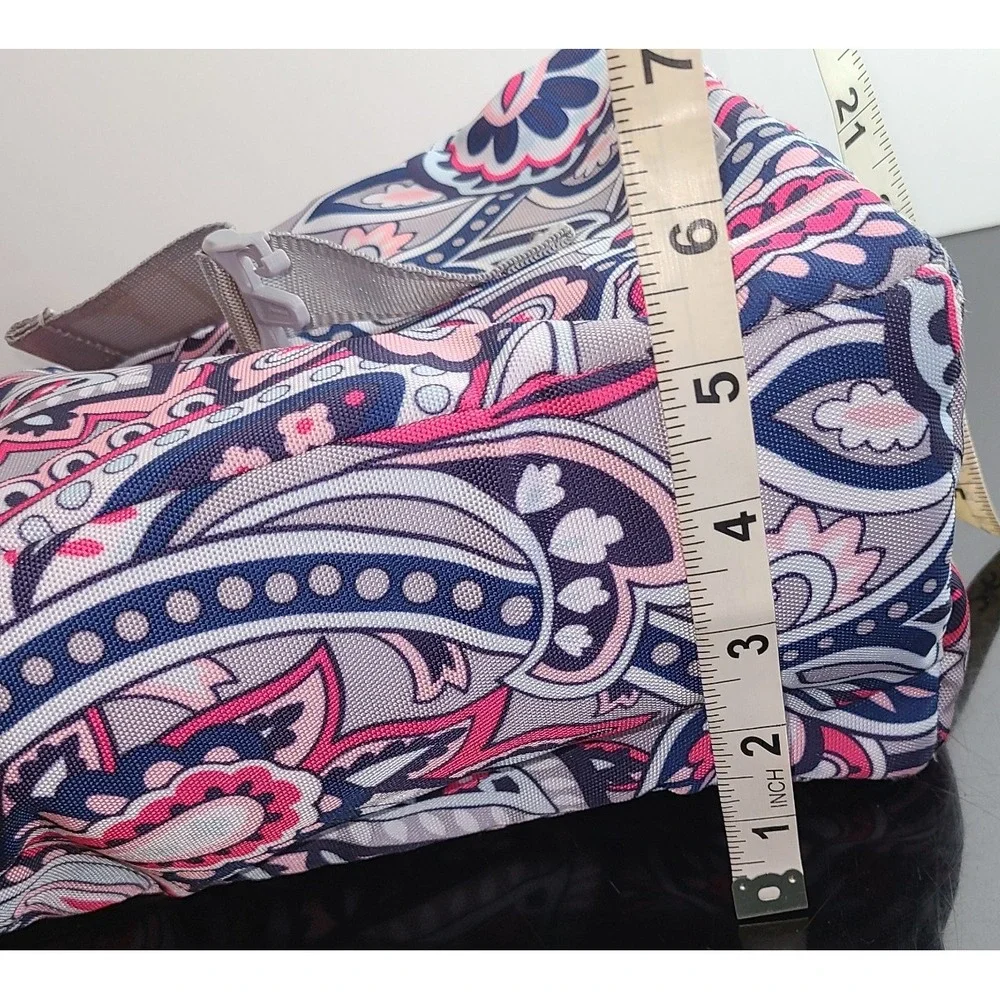 Pink Gray Blue Insulated Lunch‎ Bag Vera Bradley Lunch Bunch Fold Down Top
